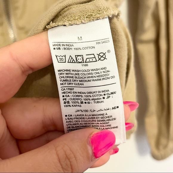 Old Navy Tan Utility Jacket Womens Size Medium - Picture 8 of 9